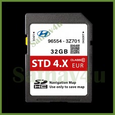 Hyundai STD4 GEN4 4.X Navigation SD Card Latest Map Update UK and Europe 2023