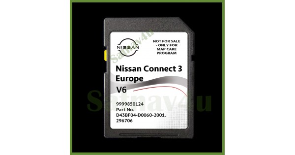 Nissan Connect 3 Sd Card Nissan, Pulsar, Note, Juke, Navara, Micra, Tiida, X-Trail, Qashqai