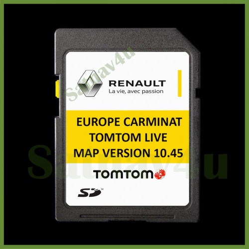 RENAULT TOMTOM CARMINAT SD KARTE NAVIGATION EUROPA 10.45 2020-2021 