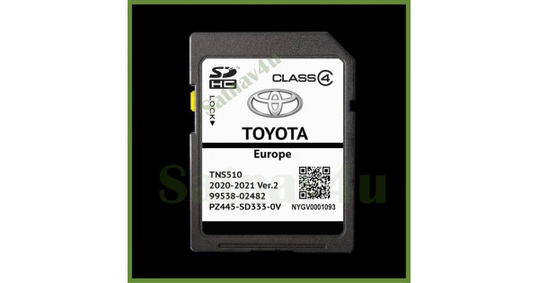 Carte SD GPS Europe TNS510 Toyota 2020-2021 Ver.2 - Mise à Jour Navigation PZ445-SD333-0V